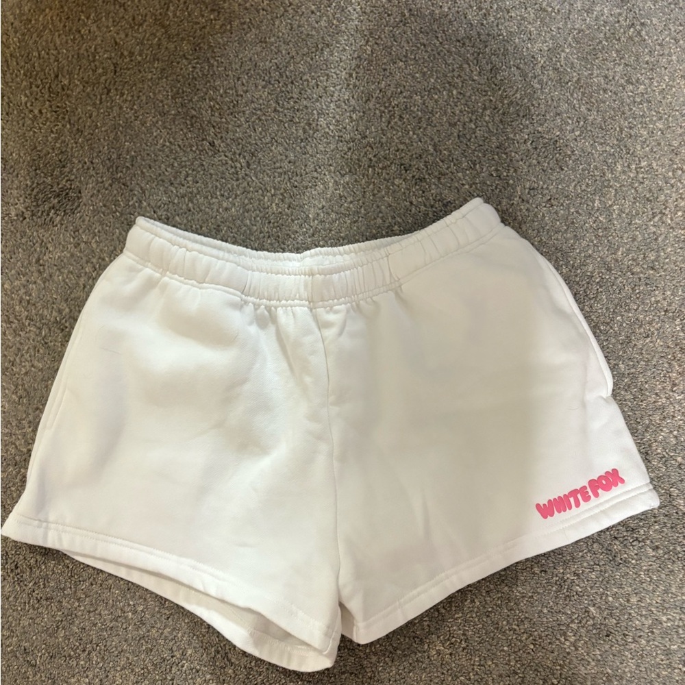 White Fox Sweat Shorts